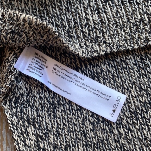 EILEEN FISHER Hi-Lo V-Neck Knitted Box Top Sweater - Picture 10 of 10